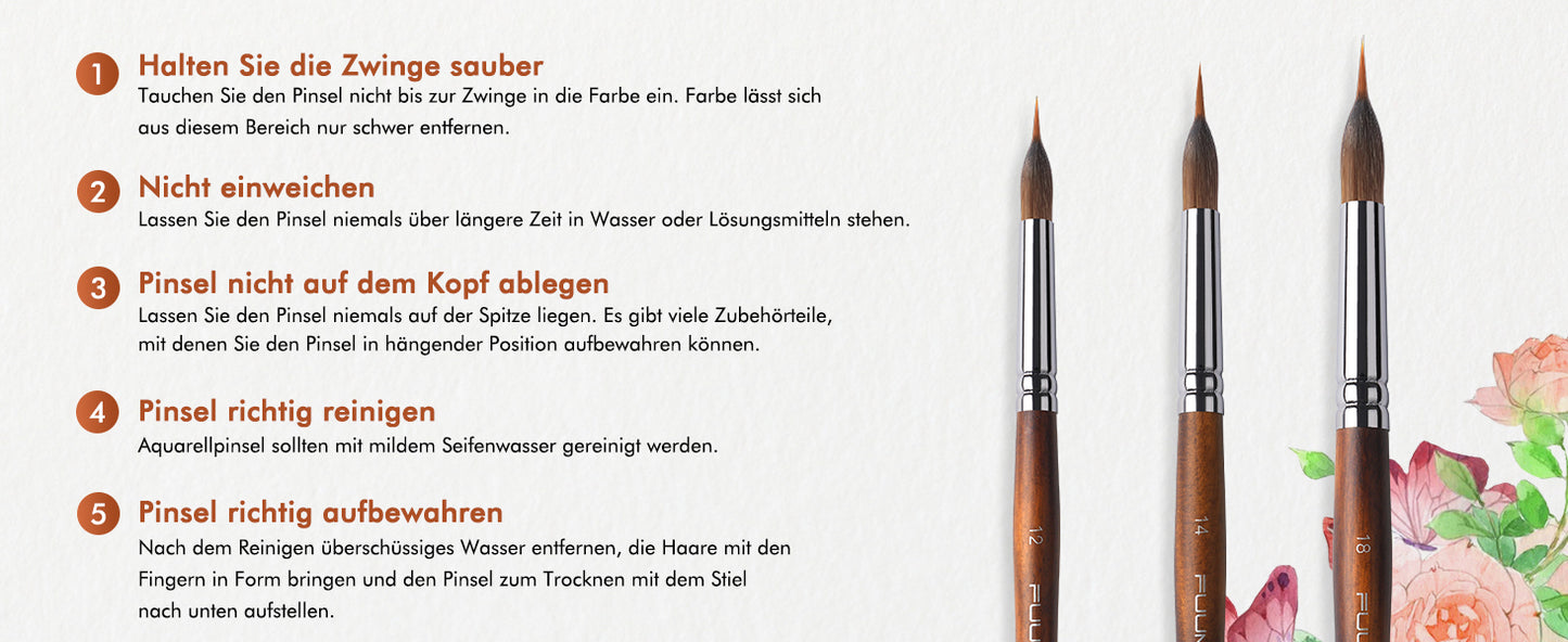 Premium Aquarell-Pinsel-Set