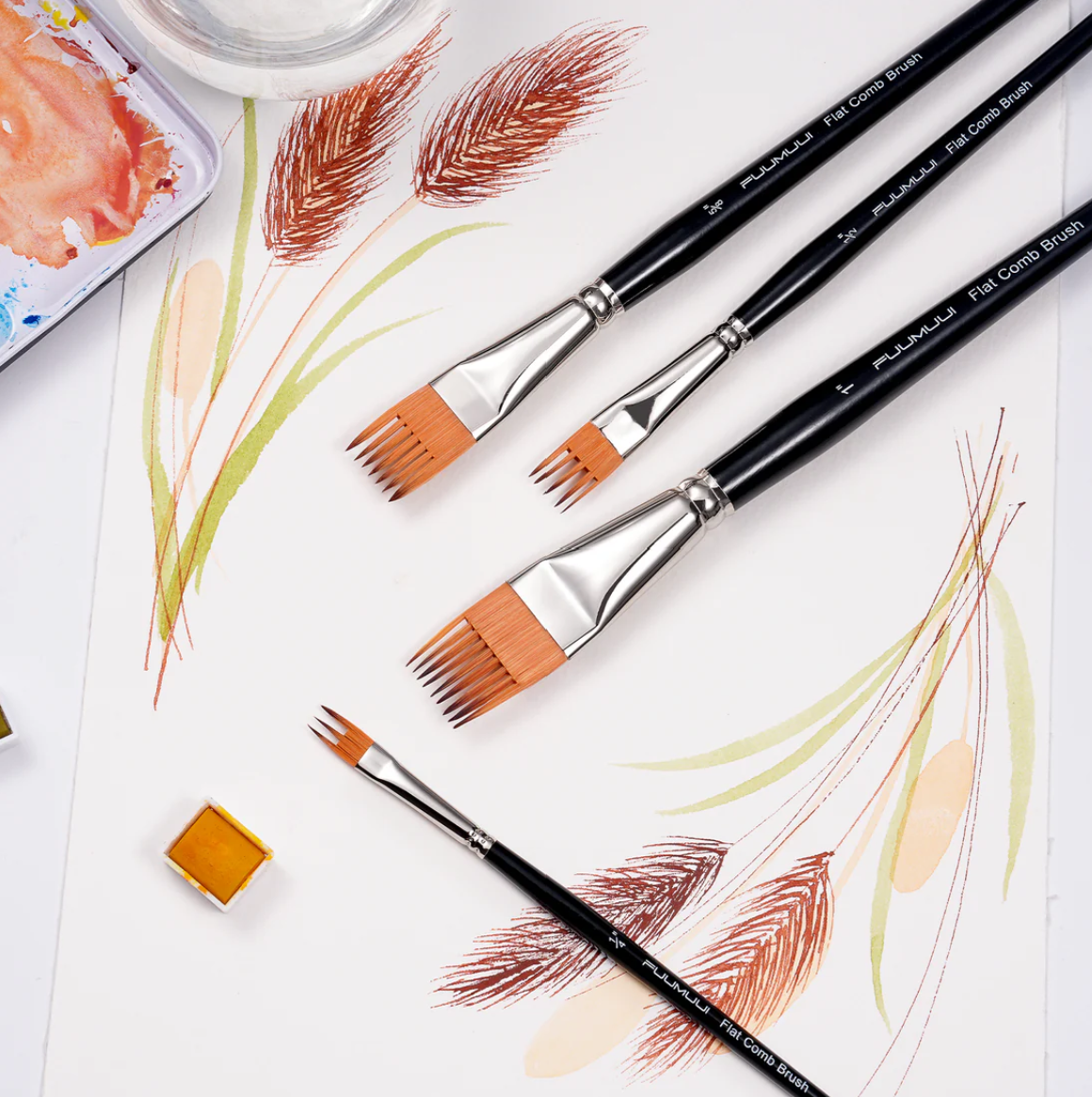 Flachkamm-Pinsel